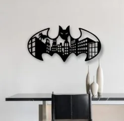 Bat man wall decor