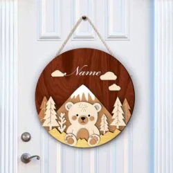 Bear sign door