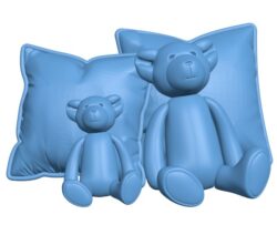 Bear with pillows