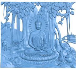 Buddha meditates under the Bodhi tree