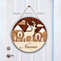 Deer sign door