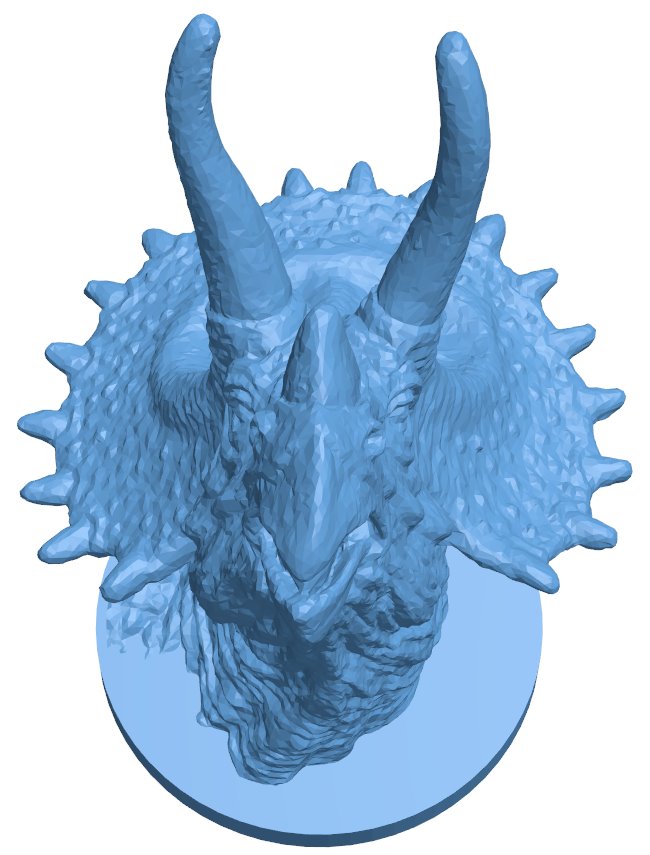 Dinosaur triceratops knob