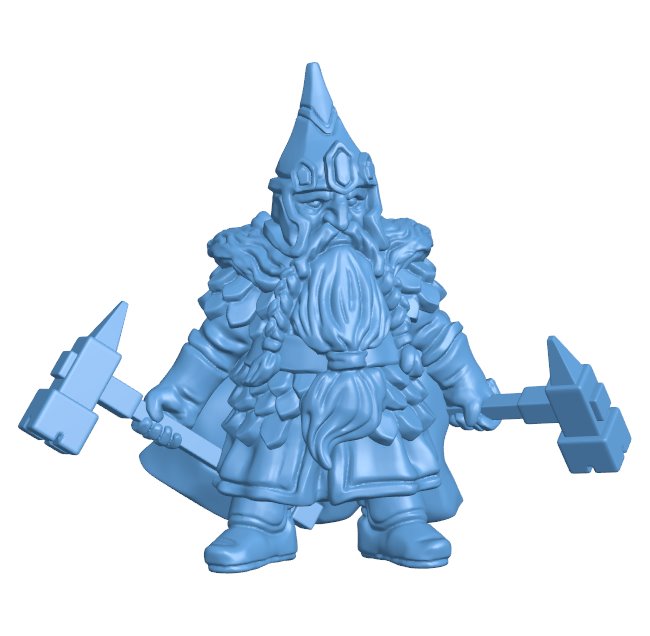 Dwarf with hammers