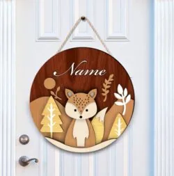 Fox sign door