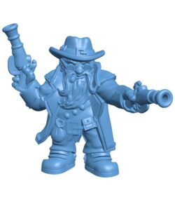 Gunslinger dwarf Man