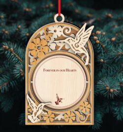 Hummingbird memorial ornament