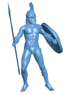 Man spartan with spear