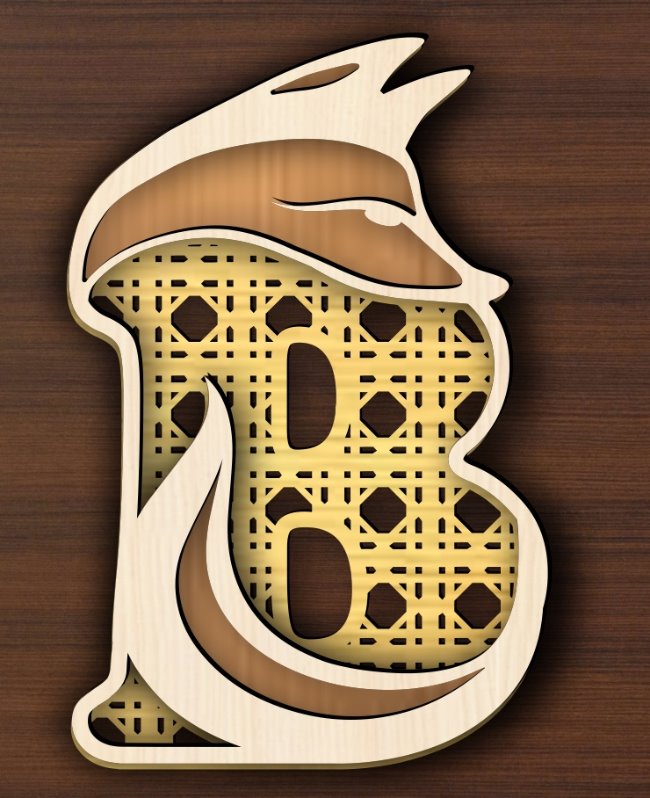 Multilayer letter B