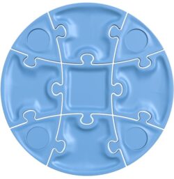 Puzzle piece circle