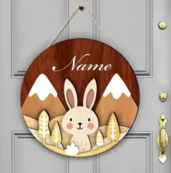 Rabbit sign door