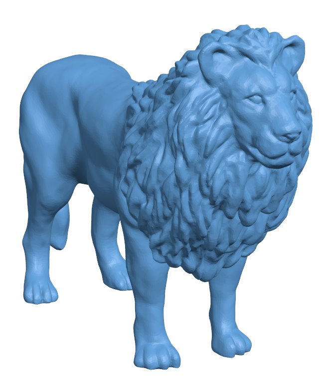 Standing lion