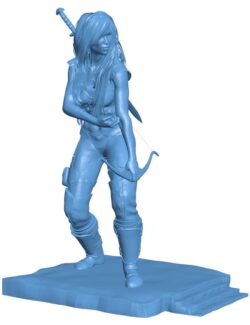 Women archer figurine