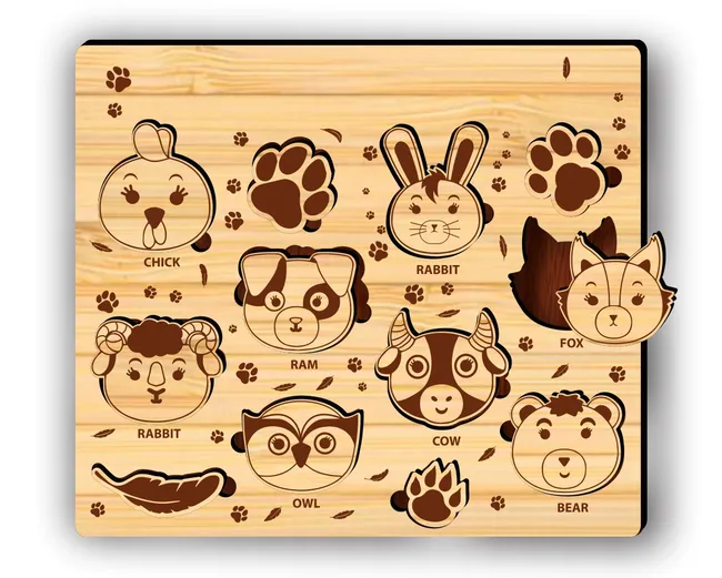 Animal head puzzle