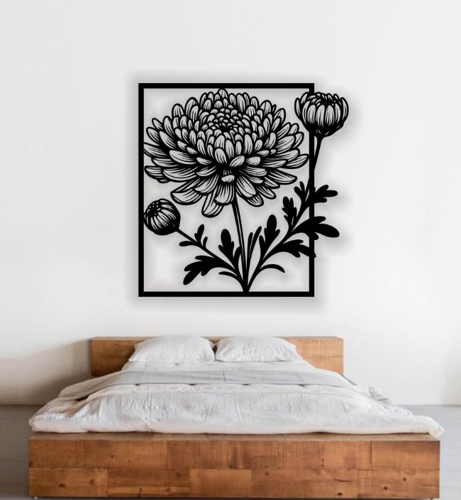 Chrysanthemum wall decor