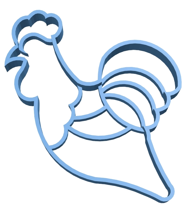 Cookie cutter rooster