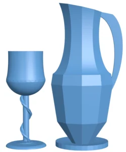 Decanter and goblets