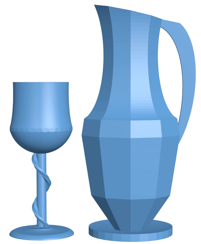 Decanter and goblets