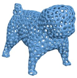 Dog pug voronoi