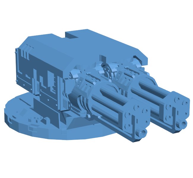 Double-barreled machine guns