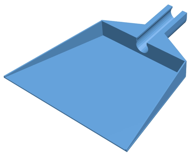 Dust pan for broom handle