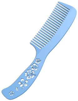 Hair comb with flowers