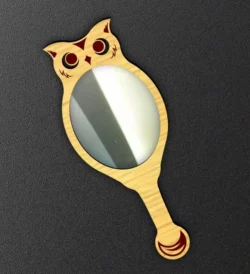 Hand owl mirror