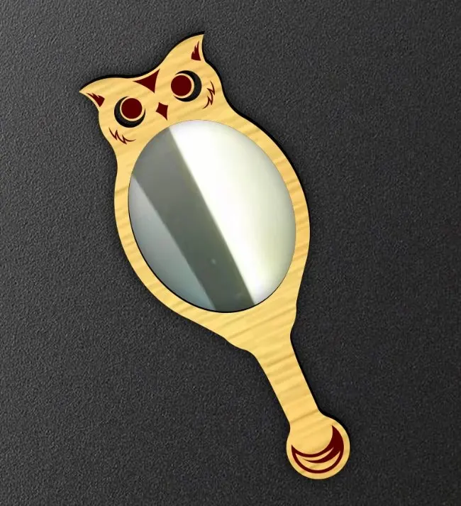 Hand owl mirror