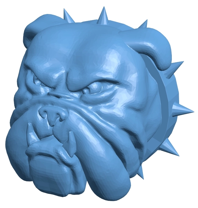 Head angry bulldog