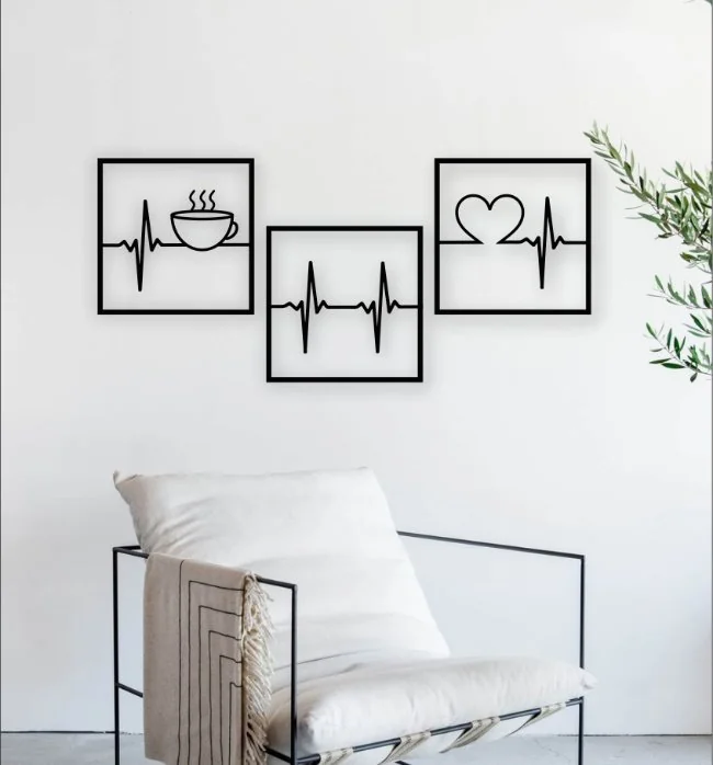 Heart beats wall decor