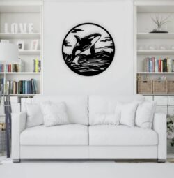 Killer whale wall decor