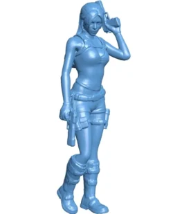 Miss Lara croft with guns