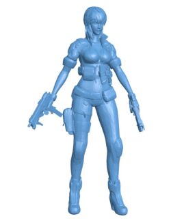 Miss Motoko with guns