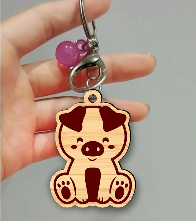 Pig keychain