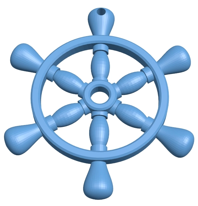 Ship wheel pendant