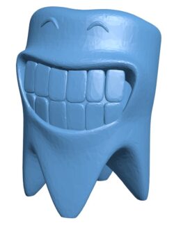 Smiling toothbrush holder