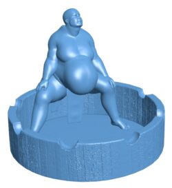 Sumo shaped ashtray