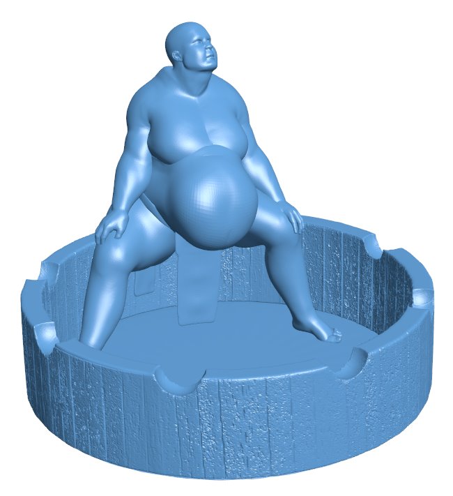 Sumo shaped ashtray