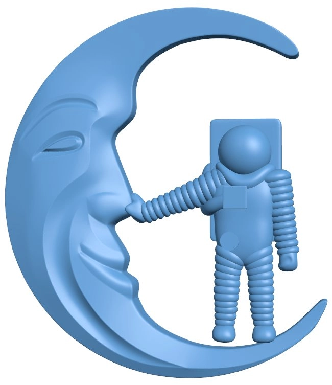 The Crescent Moon And The Cosmonaut