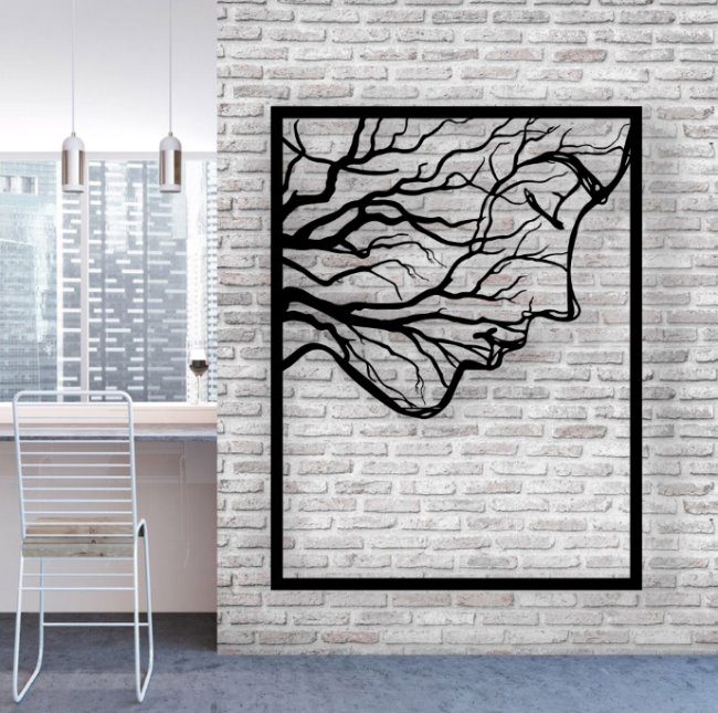 Tree face wall decor