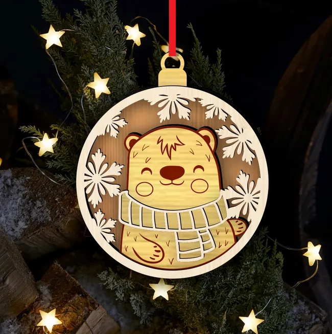 Bear Christmas ornament