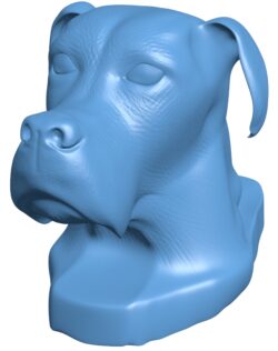 Boxer dog bust