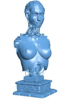 Bust of android girl