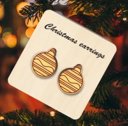 Christmas ball earrings