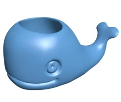 Cute whale planter