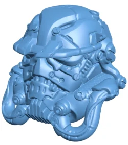 Cyberpunked Stromtrooper helmet