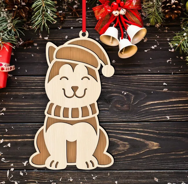 Dog Christmas ornament