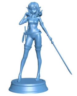 Female elf warrior with sword