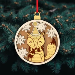 Fox Christmas ornament