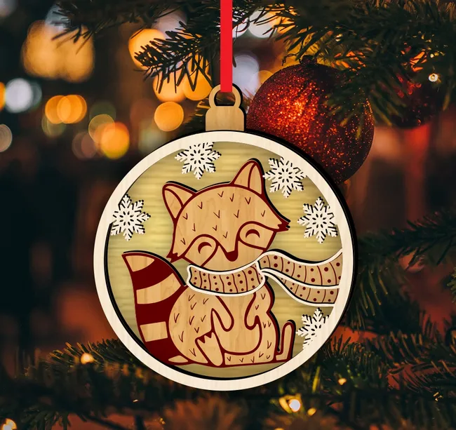 Fox Christmas ornament