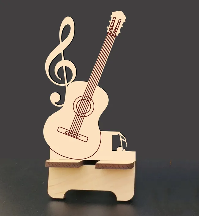 Guitar phone stand